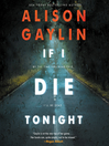 Cover image for If I Die Tonight